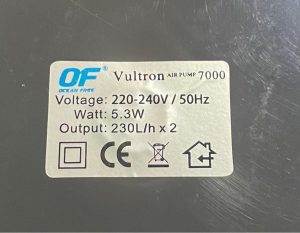 پمپ هوا دوخروجی ولترون 7000 اوشن فری Vultron 7000